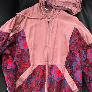 FP Movement by Free People Pink and Red Raincoat